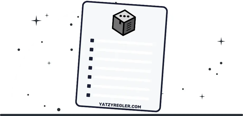 Yatzy protokoll svartvit 1 st